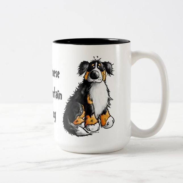 Taza divertida del dibujo animado del perro de (Derecha)