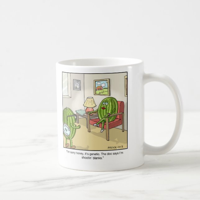 Taza divertida del dibujo animado sin semillas (Derecha)