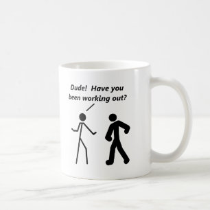 Taza divertida del entrenamiento de Stickman