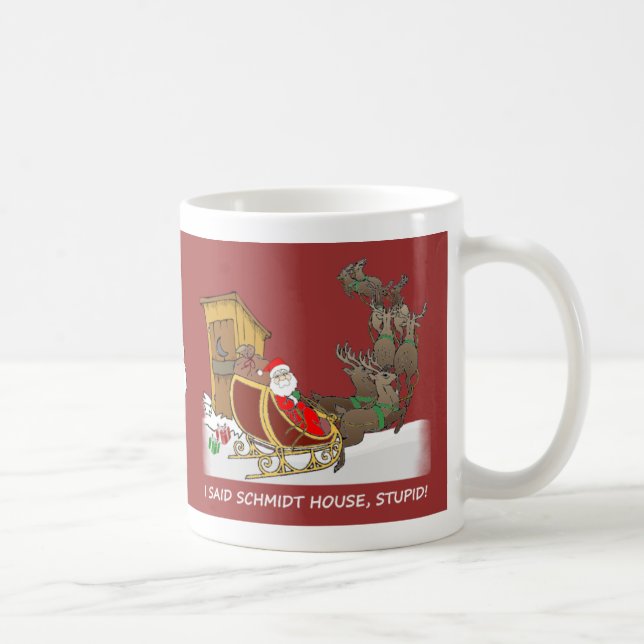Taza divertida del navidad de la casa de Schmidt (Derecha)