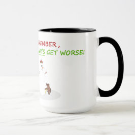 Taza divertida del navidad del muñeco de nieve