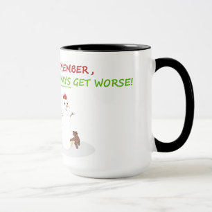 Taza divertida del navidad del muñeco de nieve