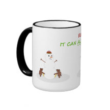Taza divertida del navidad del muñeco de nieve