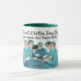 Taza divertida del retruécano médico del médico