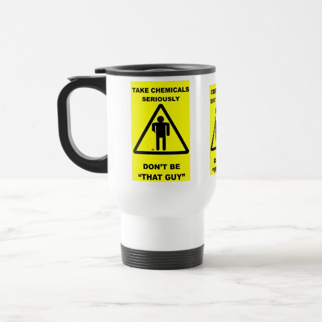 Taza divertida del viaje de la seguridad (Izquierda)