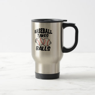 Taza divertida del viaje del refrán de las bolas