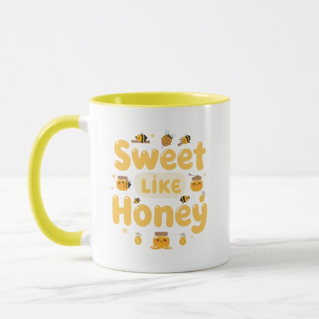 Taza Divertida "Dulce Como la Miel" Abeja (Izquierda)