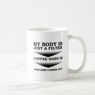 Taza Divertida Filtro de Sarcasmo de Café