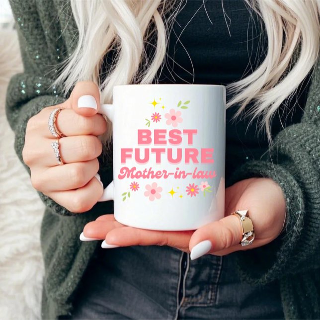 Taza Divertida futura suegra floral rosa (Subido por el creador)
