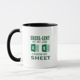Taza divertida hoja de cálculo de Excel para contador