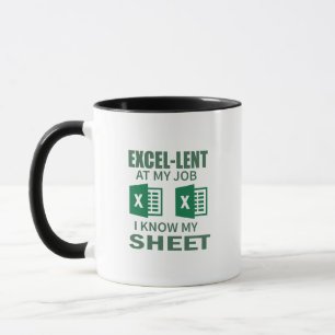 Taza divertida hoja de cálculo de Excel para contador
