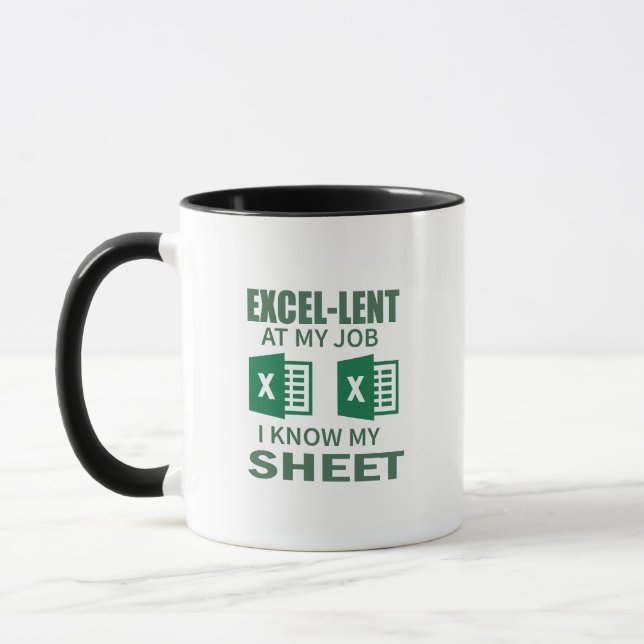 Taza divertida hoja de cálculo de Excel para contador (Izquierda)