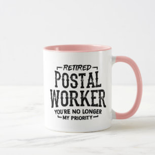 Taza Divertida Jubilación Trabajador Postal Retira