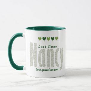 Taza Divertida, linda "Nancy" personalizada en el arte 