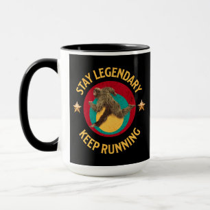 Taza Divertida Motivación para Correr de Bigfoot