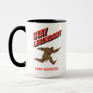 Taza Divertida Motivación para Correr de Bigfoot