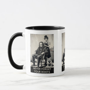 Taza divertida 'nunca olvides tus raíces'