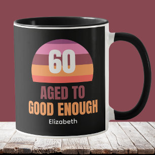 Taza divertida para 60 cumpleaños puesta de sol en