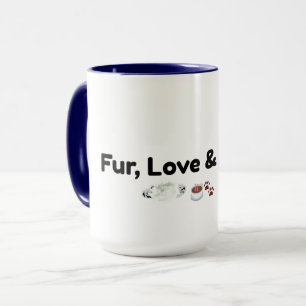 Taza divertida para amantes de gatos y perros con 