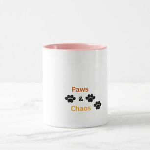 Taza divertida para amantes de las mascotas Paws &