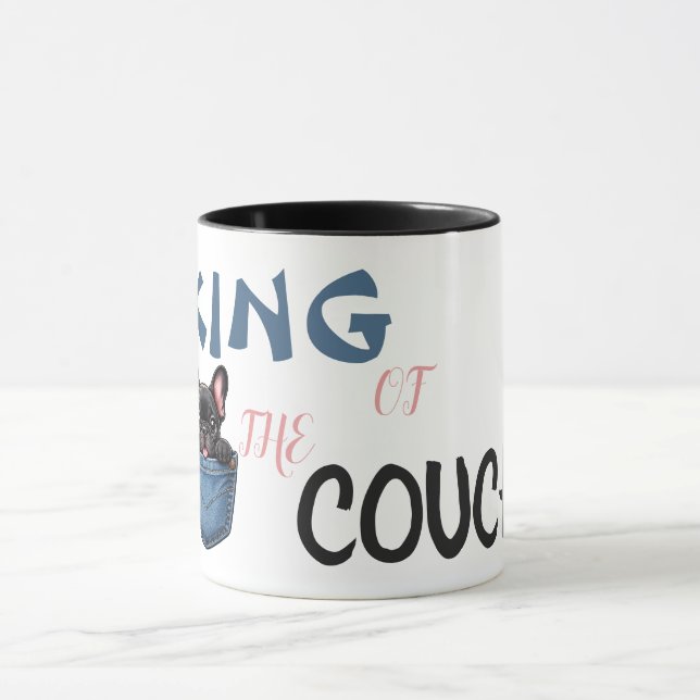 Taza divertida para amantes de perros Bulldog fran (Centro)