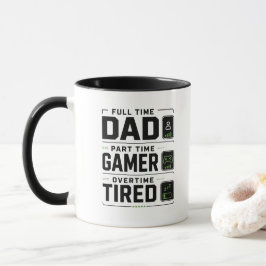 Taza divertida para papá gamer | Papá a tiempo com