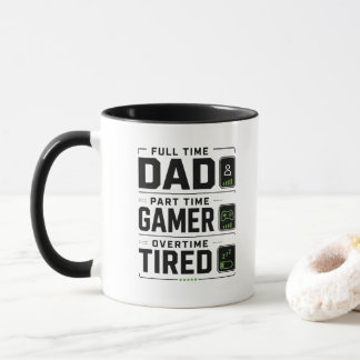 Taza divertida para papá gamer | Papá a tiempo com