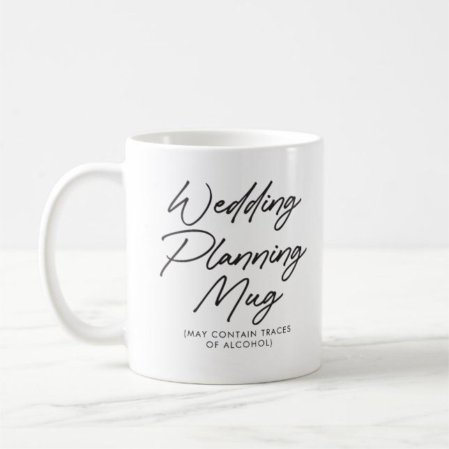 Taza divertida para planificar la boda de compromi (Izquierda)