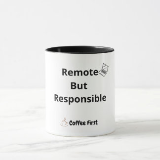Taza divertida para trabajo remoto para compañeros