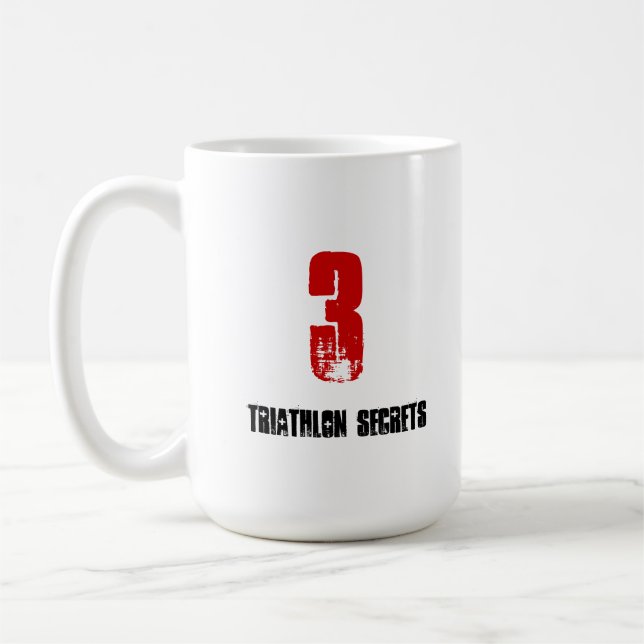 Taza divertida para Triathlete - 3 secretos del (Izquierda)