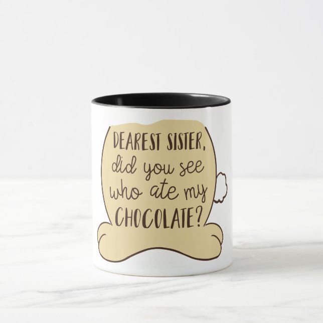 Taza Divertida Pascua diciendo hermana (Centro)