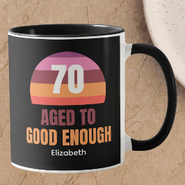 Taza divertida personalizada para su 70 cumpleaños