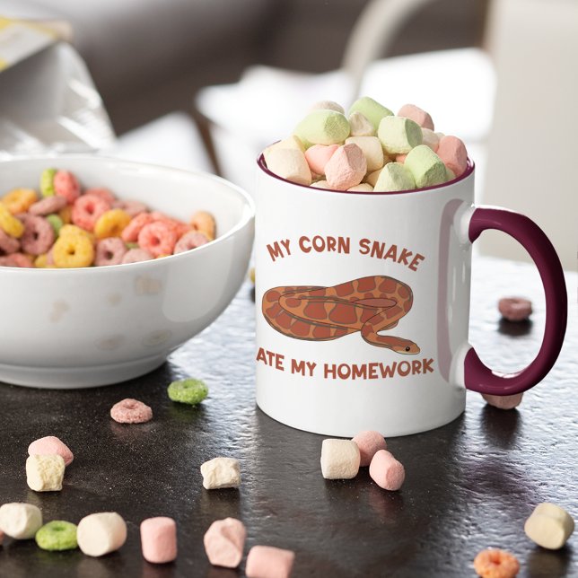 Taza Divertida serpiente de mi maíz comió mi Mascota de (Subido por el creador)