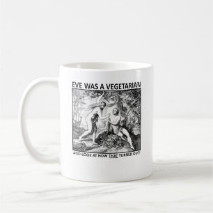 Taza divertida vegetariana de Eve