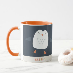 Taza divertida y festiva adorable pingüino de niños per