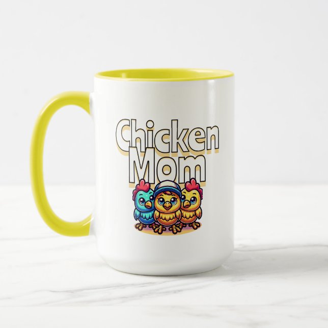 Taza Divertidas chicas Personalizados | Mami de pollo (Izquierda)
