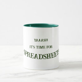 Taza Divertido analista de datos contable feliz hoja de