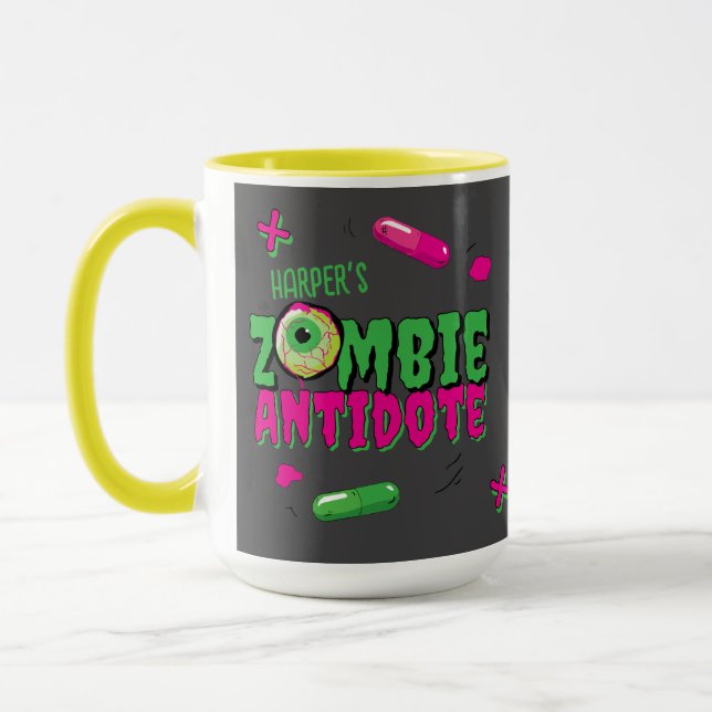 Taza Divertido antídoto Zombie Funky Shhh... No hablar (Izquierda)