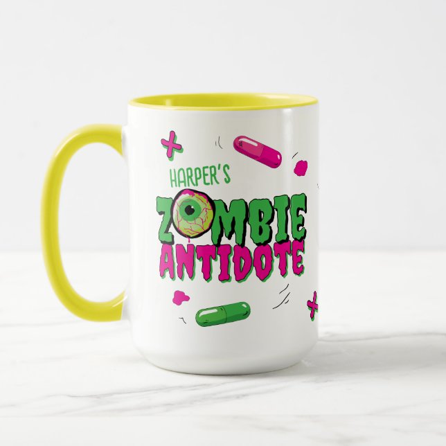 Taza Divertido antídoto Zombie Shhh... (Izquierda)