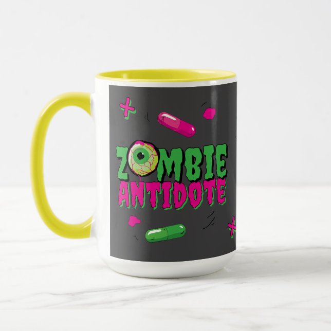 Taza Divertido antídoto Zombie. Shhh. Zombie Antes De.. (Izquierda)