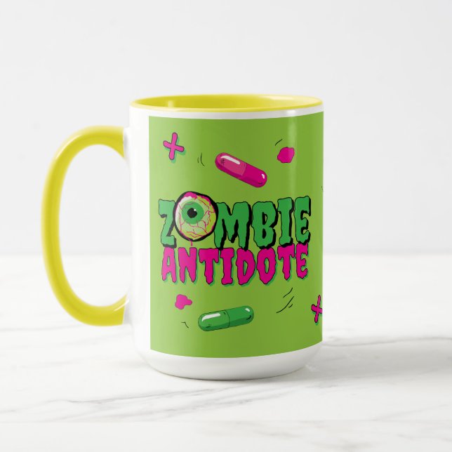 Taza Divertido antídoto Zombie. Shhh. Zombie Antes De.. (Izquierda)