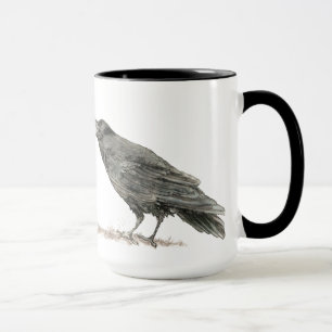Taza Divertido café, ¿dónde está el pastel? Ravens Bird