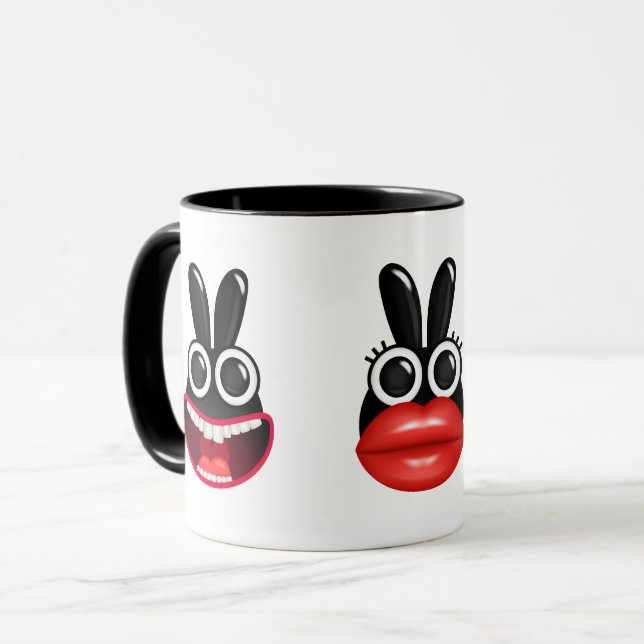Taza Divertido conejito con cara de Mug (Anverso izquierdo)