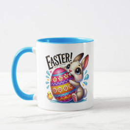 Taza Divertido conejo de Pascua