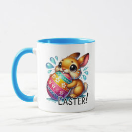 Taza Divertido conejo de Pascua
