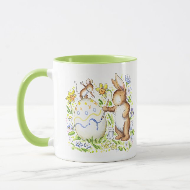 Taza Divertido Conejo de Pascua Mug Personalizado (Izquierda)