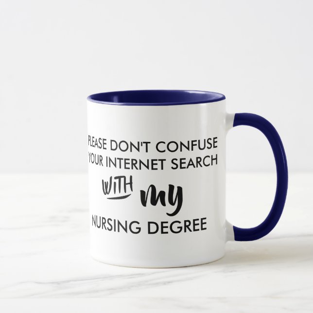 Taza divertido confunda su grado de enfermería de la (Derecha)