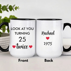 Taza Divertido Cumpleaños 50 Personalizado 