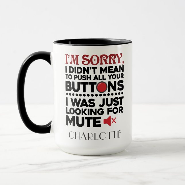 Taza Divertido cumpleaños con mamá personalizada (Izquierda)