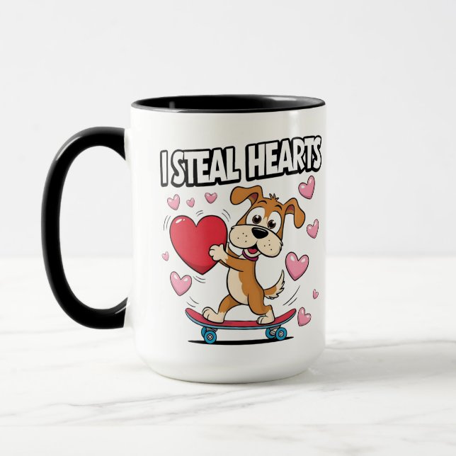 Taza Divertido Día de San Valentín - Curado, moderno y  (Izquierda)